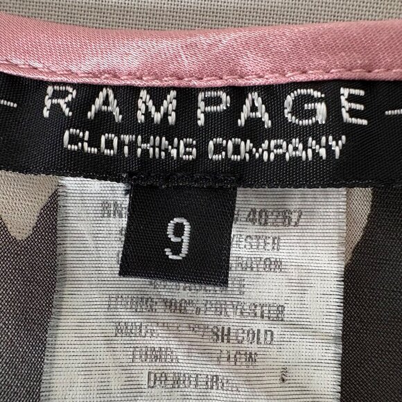 90s Rampage Babydoll Dress Sz 9 Whimsigoth Floral Sheer Asymmetrical Hem Fairy - Picture 4 of 13